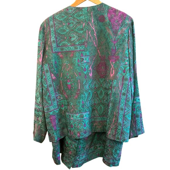 Vintage Anne Crimmins for Umi Collections Plus Size 100% Silk Luxury Suit 20W - Picture 5 of 6